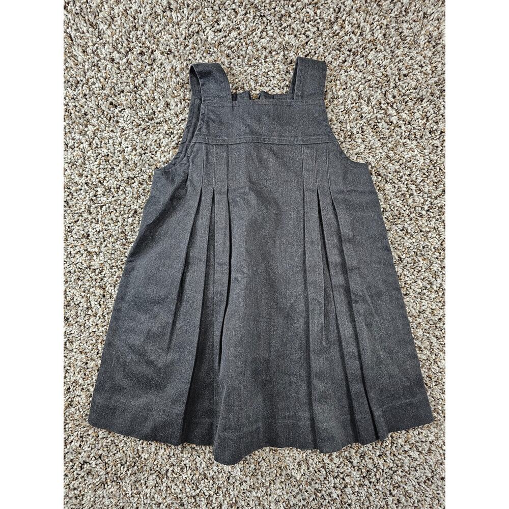 Ralph Lauren Toddler Girls Sz 3T Knee Length Pleated Dress Dark Gray Jumper